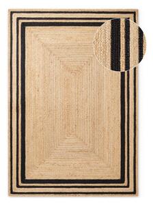 Tappeto nero/di colore naturale in iuta reversibile/tessuto a mano 120x170 cm Jutta – Hanse Home