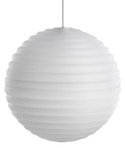 Lampada a sospensione Tom Dixon, Press Sphere, dimmerabile, Bianco, Soggiorno, Vetro, Design