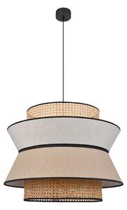 Lampada a sospensione MARKET SET, Singapour XL, dimmerabile, Beige, Soggiorno, Tessuto / Tessile, Design