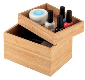 Organizer da bagno di colore naturale in bambù per cosmetici Isalys – MSV
