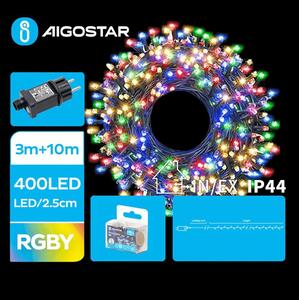 Aigostar - Catena LED natalizia da esterno 400xLED/8 funzioni 13m IP44 multicolore