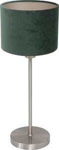 Mexlite - lampada da tavolo - Noor - verde acciaio - metallo tessile - lampada da comodino - E27 - 4416ST