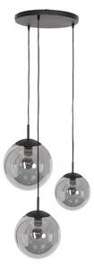 Steinhauer - lampada a sospensione - Bollique LED - nero - vetro metallo - Ø 40cm - E27 - 3123ZW