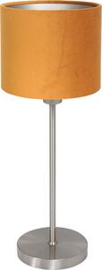Mexlite - lampada da tavolo - Noor - oro acciaio - metallo tessile - lampada da comodino - E27 - 4413ST