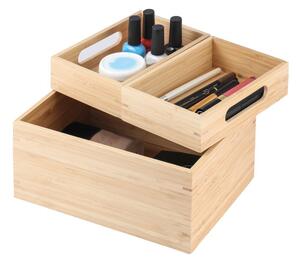 Organizer da bagno di colore naturale in bambù per cosmetici Isalys – MSV