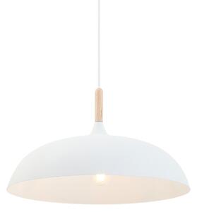 Mexlite - lampada a sospensione - Bjorr - bianco - legno metallo - Ø 45cm - E27 - 7731W