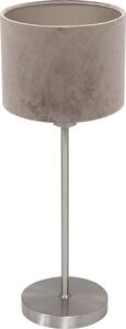 Mexlite - lampada da tavolo - Noor - acciaio argento - metallo tessile - lampada da comodino - E27 - 4412ST