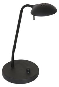 Mexlite - lampada da tavolo - Biron - nero - vetro metallo - lampada da scrivania - LED - 7502ZW