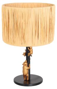 Anne Lighting - lampada da tavolo - Animaux - nero - erba metallo - Ø 20cm - E27 - 3714ZW