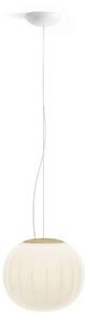 Lampada a sospensione Luceplan, dimmerabile, Dorato / Ottone, Soggiorno, Vetro