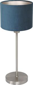 Mexlite - lampada da tavolo - Noor - blu acciaio - metallo tessile - lampada da comodino - E27 - 4417ST