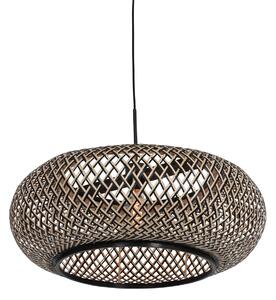 Anne Lighting - lampada a sospensione - Maze - nero - bambù legno - Ø 60cm - E27 - 7506ZW