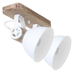 Mexlite - faretto - Gearwood - legno - metallo legno di gomma - faretto a superficie - E27 - 7969W