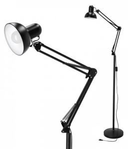 Flessibile lampada con piedistallo AURIQ 1xE27/60W/230V 184 cm nero