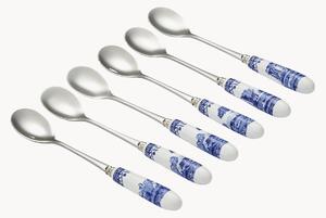 Set di 6 cucchiaini da tè Blue Italian