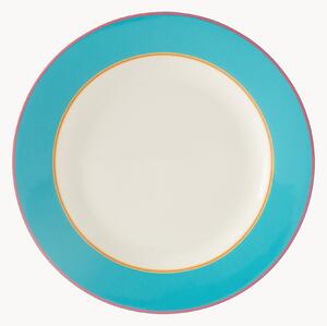 Set di 4 piatti da colazione in Fine China Calypso Turq