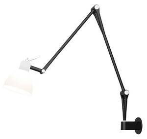 Luxy W2 Applique da Parete Nero/Bianco Brillante