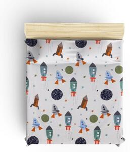 Copriletto per bambini bianco in cotone 140x200 cm Spacex – Mijolnir