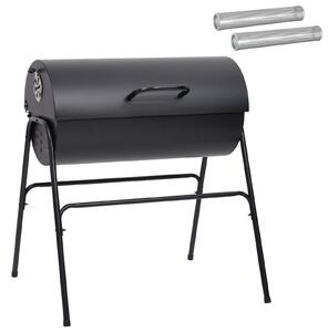 VidaXL Griglia per barbecue con 2 superfici di cottura, 3 pezzi, 80 x 73 x 90 cm, metallo