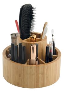 Organizer da bagno di colore naturale in bambù per cosmetici/girevole Isalys – MSV