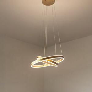 Lampada a sospensione SLV, One Double, dimmerabile, Dorato / Ottone, Soggiorno, Metallo, Moderno