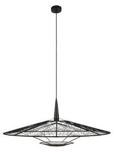 Lampada a sospensione Forestier, Carpa L, dimmerabile, Nero, Soggiorno, Tessuto / Tessile, Design