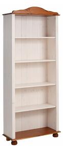 Libreria in legno di pino in colore bianco e naturale 70x181 cm Ella - Støraa