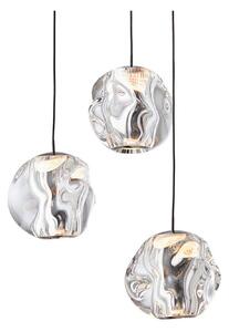 Lampada a sospensione LOOM DESIGN, Ice Ball 3, dimmerabile, Trasparente, Soggiorno, Plastica, Moderno
