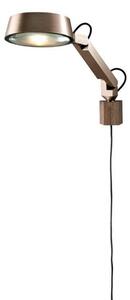Applique da parete LIGHT-POINT, dimmerabile, Bronzo / Ottone anticato, Soggiorno, Alluminio