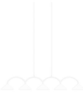 Lampada a sospensione Globen Lighting, CURVE 3, dimmerabile, Bianco, Soggiorno, Metallo, Vintage