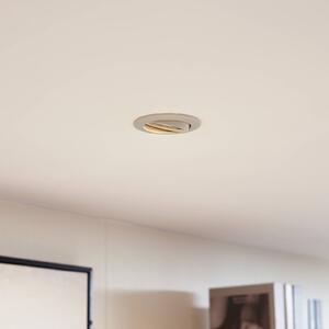 PRIOS Plafoniera a incasso Fibur, beige, zinco, Ø 8,2 cm, set da 3 Fibur PRIOS, dimmerabile, Crema / Ambra, Soggiorno / Sala da pranzo, Metallo, Moderno