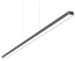 Lampada LED a sospensione Super Line Down Direct, nera