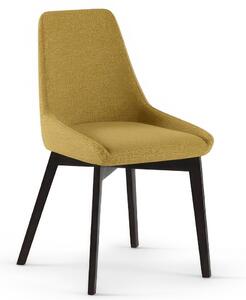 Sedia Imbottita , telaio in Legno Massello di Noce Modello VERA Dimensioni 62x49,8x h 87 cm colore colore Giallo