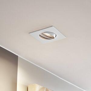 PRIOS Luci da incasso Fibur, bianca, 9 cm, GU10, confezione 10 Fibur PRIOS, dimmerabile, Bianco / Opale, Soggiorno / Sala da pranzo, Metallo, Moderno