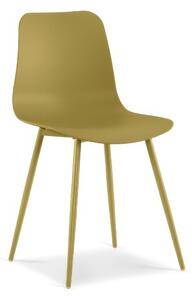 Sedia In Polipropilene Struttura in Metallo Modello COVER Dimensioni 50x58x h 85 cm colore Senape