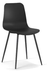 Sedia In Polipropilene Struttura in Metallo Modello COVER Dimensioni 50x58x h 85 cm colore Nero