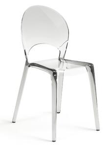 Sedia In Policarbonato forma armoniosamente Classica PEARL Dimensioni 49,5x53x h 84 cm peso 5,5 kg colore Trasparente