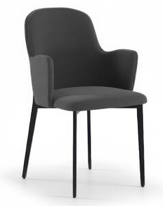 Poltroncina Imbottita, forme morbide tessuto easy-clean, SOPHIA Dimensioni 53,5x62,5x h 80 cm colore colore Grigio Scuro
