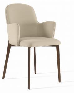 Poltroncina Imbottita, forme morbide tessuto easy-clean, SOPHIA Dimensioni 53,5x62,5x h 80 cm colore colore Beige chiaro