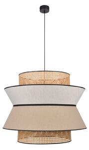 Lampada a sospensione MARKET SET, Singapour XXL, dimmerabile, Beige, Soggiorno, Tessuto / Tessile, Design