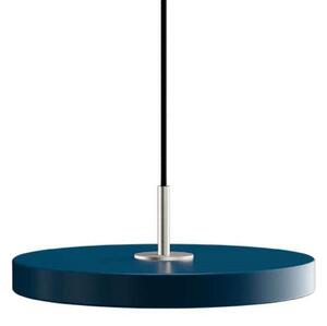 Asteria Lampada a Sospensione Mini Petrol Blue/Steel Top
