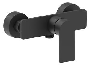 Miscelatore nero monocomando doccia alpha nero con set (doccetta, flessibile e supporto) - Olimpo Docce