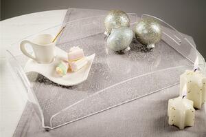 Vassoio in Plexiglass Natalizia collezione Christmas Dimensioni 42x32x h 6 cm - Colore trasparente