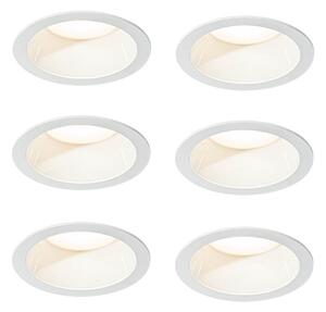 Set di 6 faretti da incasso bianchi con LED 3000K-5000K - Elias