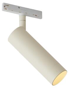 Faretto moderno beige e bianco per sistema a binario monofase GU10 35mm - Slimline Uzzy