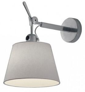 Applique da parete Artemide, dimmerabile, Grigio, Soggiorno, Tessuto / Tessile
