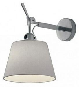 Applique da parete Artemide, dimmerabile, Grigio, Soggiorno, Tessuto / Tessile