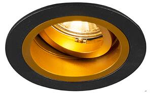 Faretto da incasso smart nero con oro orientabile con Wifi GU10 - Chuck