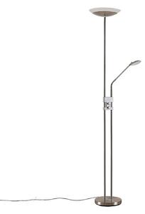 Lampada da terra Lindby, Jonne, dimmerabile, Metallizzato, Soggiorno, Metallo, Moderno
