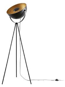 Lampada da terra Lindby, Meline, Nero, Soggiorno, Metallo, Moderno